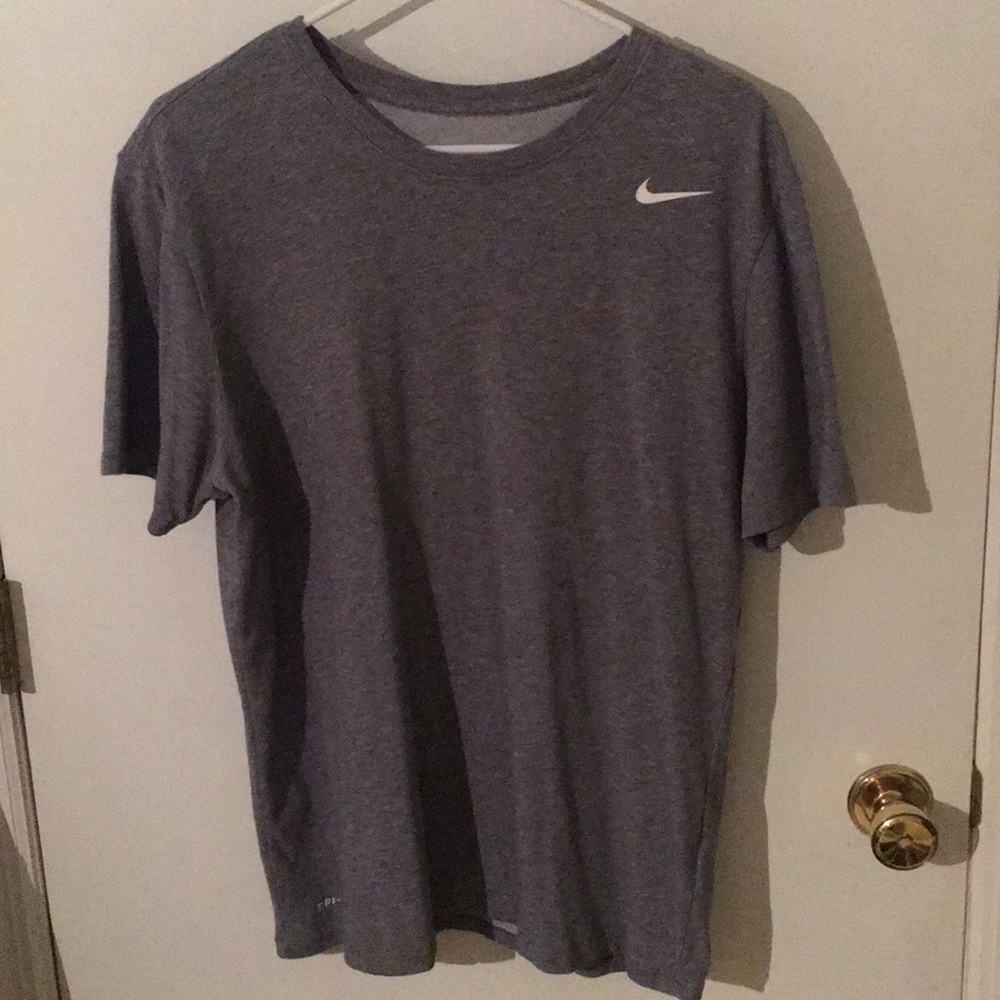 Gray Nike Dri Fit Short Sleeve Tee